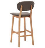 vidaXL Barstoelen 2 st stof taupe