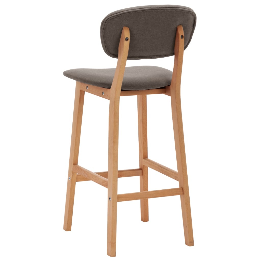 vidaXL Barstoelen 2 st stof taupe