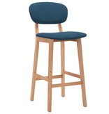 vidaXL Barstoelen 2 st stof blauw