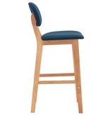 vidaXL Barstoelen 2 st stof blauw