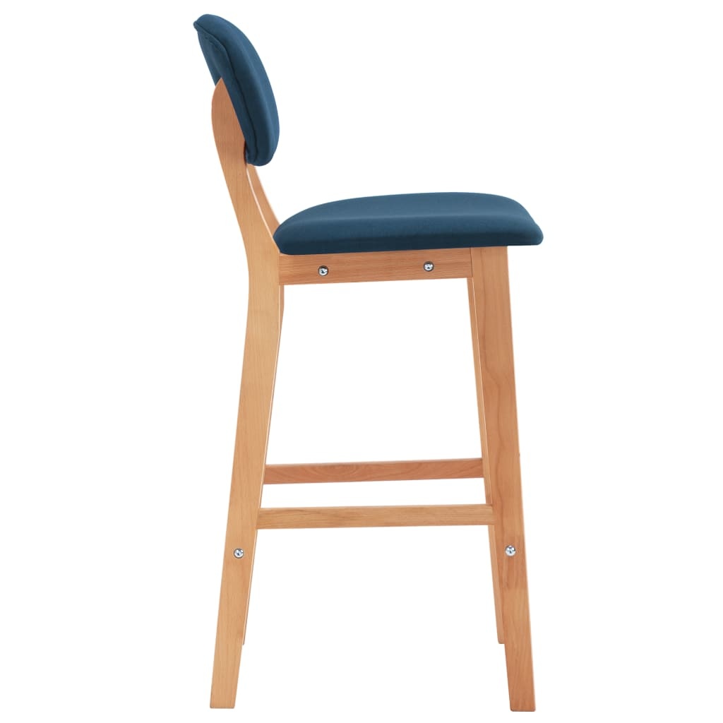 VidaXL Barstoelen 2 st stof blauw