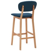 vidaXL Barstoelen 2 st stof blauw