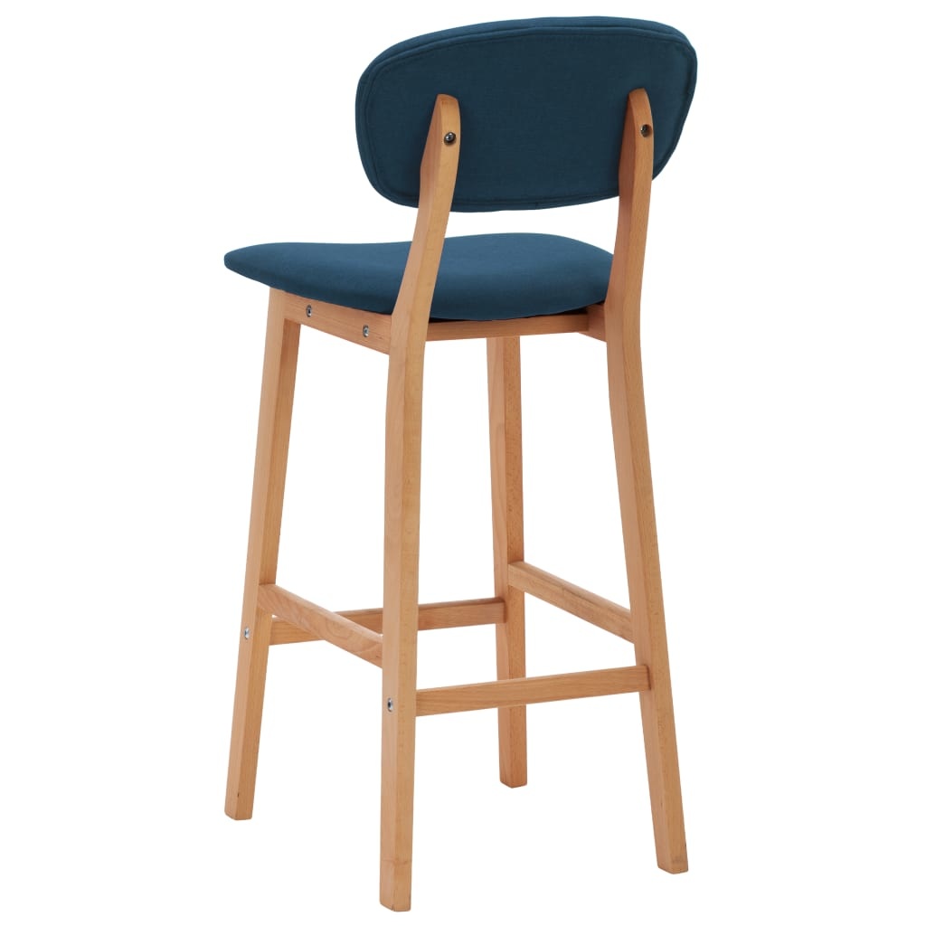 vidaXL Barstoelen 2 st stof blauw