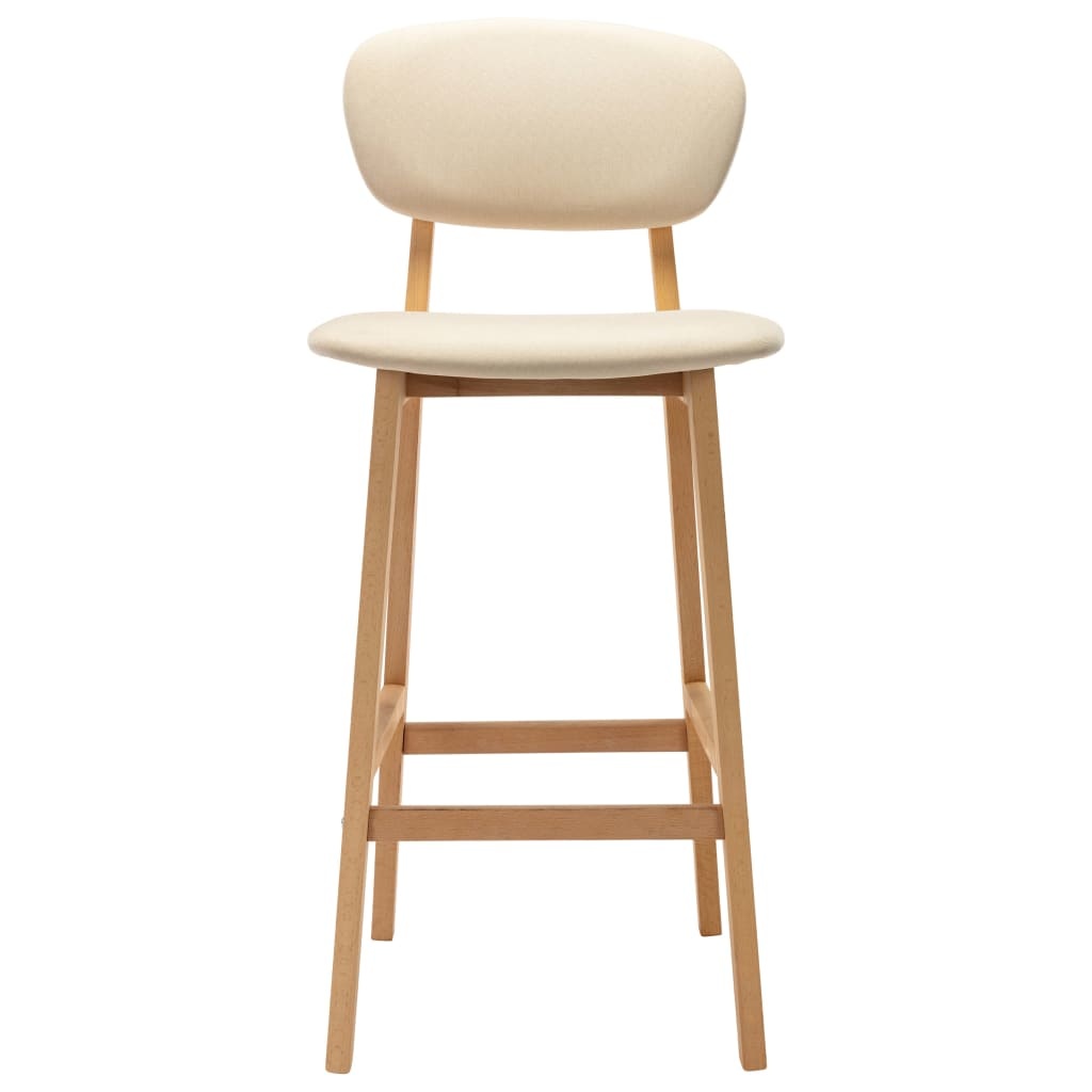 vidaXL Barstoelen 2 st stof crème