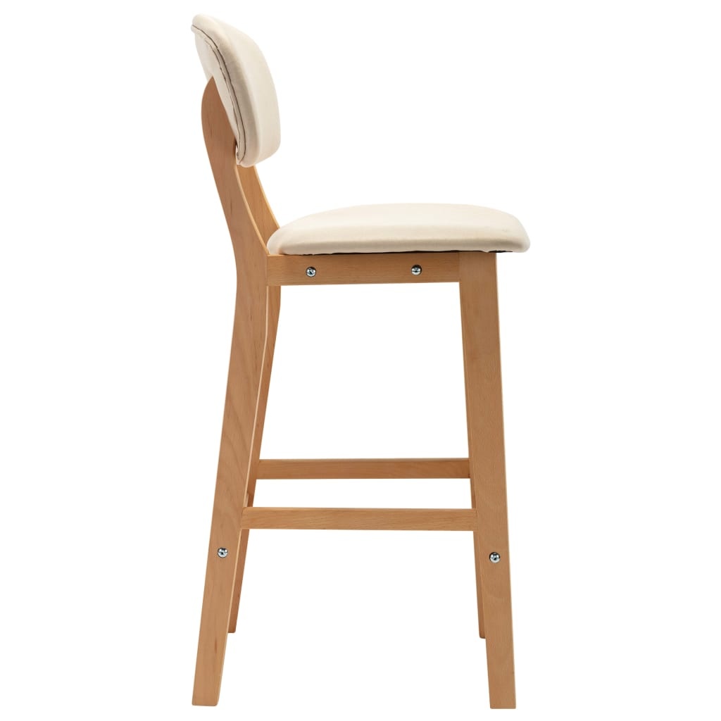 vidaXL Barstoelen 2 st stof crème