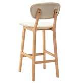 vidaXL Barstoelen 2 st stof crème