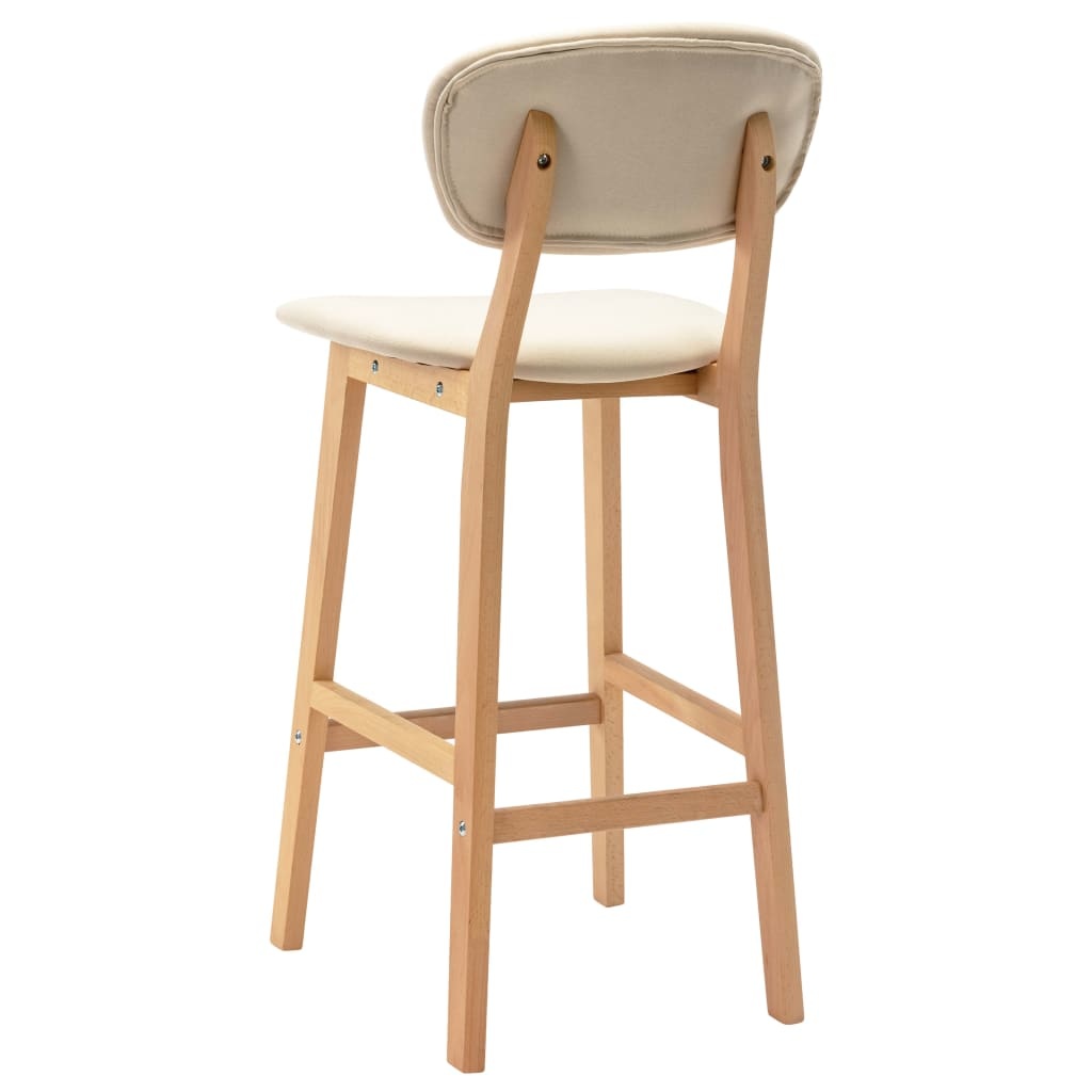 vidaXL Barstoelen 2 st stof crème