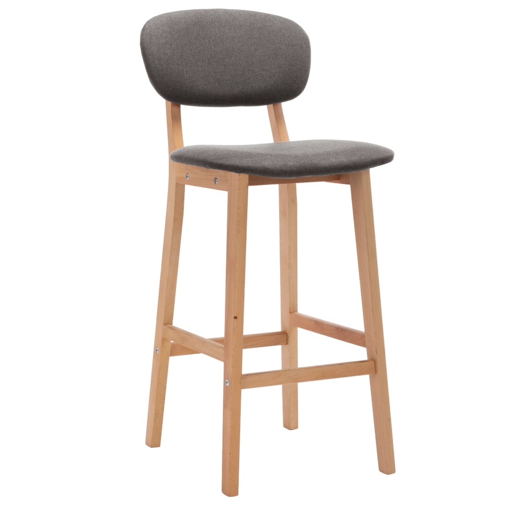 vidaXL Barstoelen 2 st stof lichtgrijs