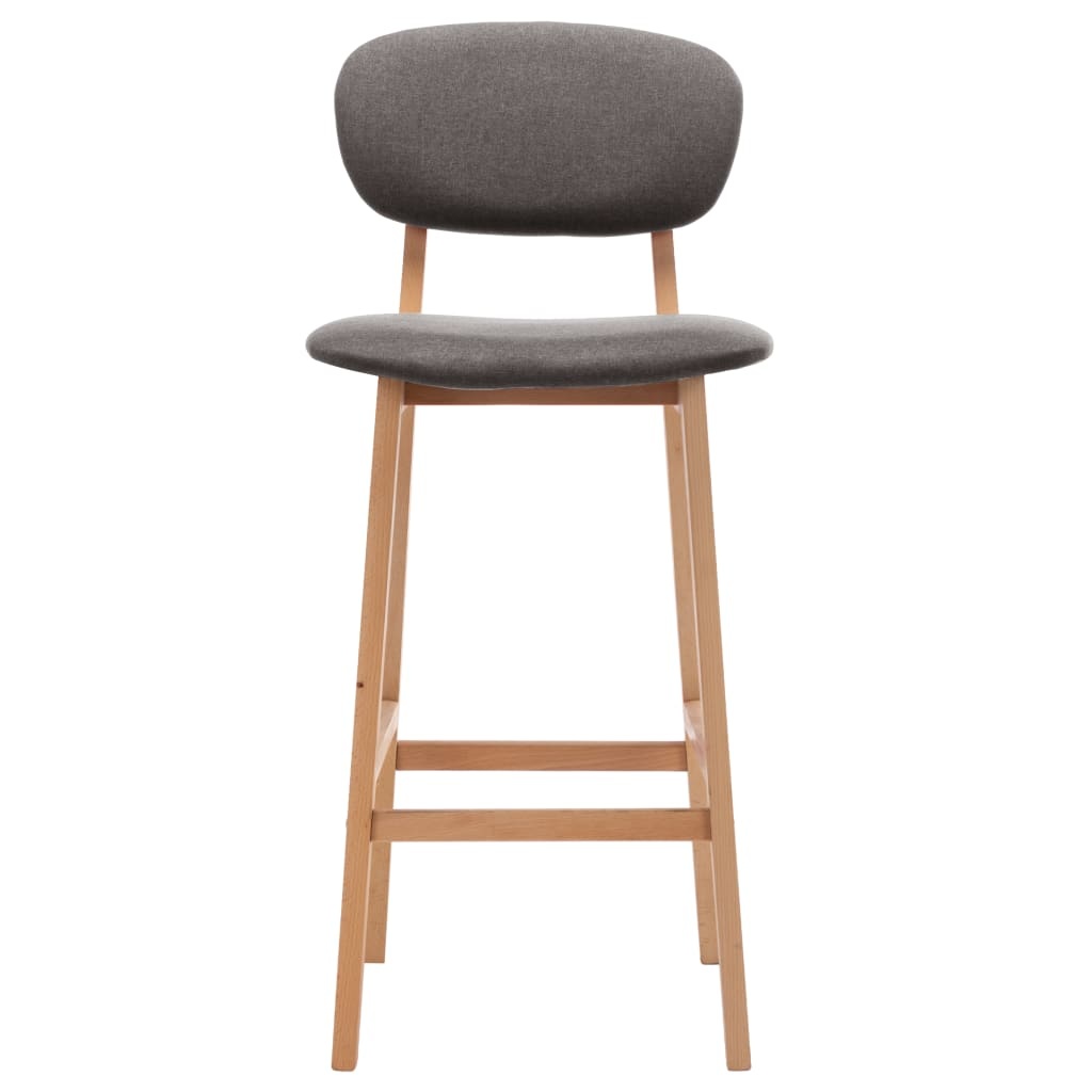 VidaXL Barstoelen 2 st stof lichtgrijs