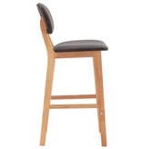 VidaXL Barstoelen 2 st stof lichtgrijs