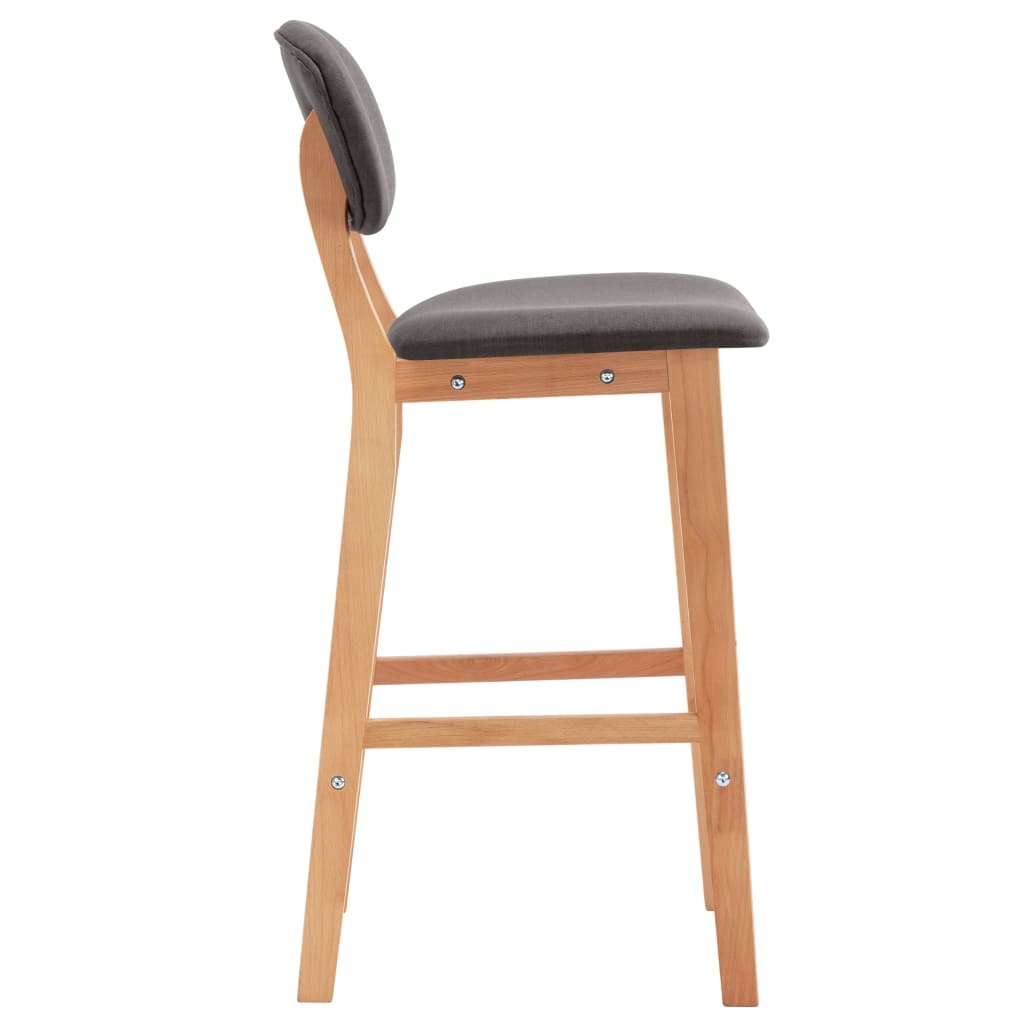 VidaXL Barstoelen 2 st stof lichtgrijs