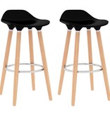 VidaXL Barstoelen 2 st zwart