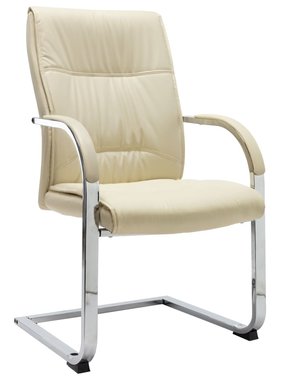 VidaXL Kantoorstoel kunstleer crème