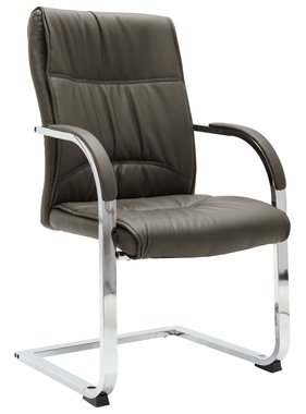 VidaXL Kantoorstoel kunstleer grijs