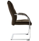 VidaXL Kantoorstoel stof bruin