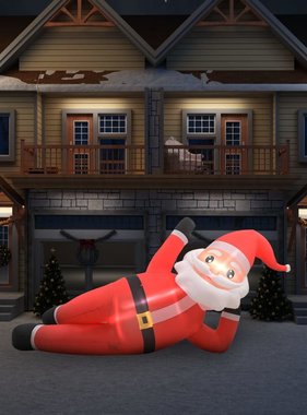 VidaXL Kerstman opblaasbaar LED XXL IP44 360 cm rood