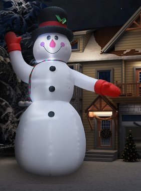 VidaXL Kerstsneeuwpop opblaasbaar met LED XXL IP44 600 cm