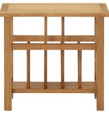 VidaXL Bijzettafel 45x27x42 cm massief eikenhout en MDF