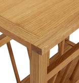 VidaXL Bijzettafel 45x27x42 cm massief eikenhout en MDF