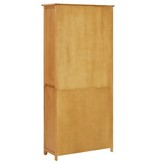 vidaXL Boekenkast met 4 deuren 80x35x180 cm massief eikenhout en glas