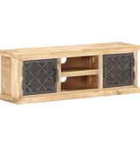 vidaXL Tv-meubel met stalen deuren 120x30x40 cm massief mangohout