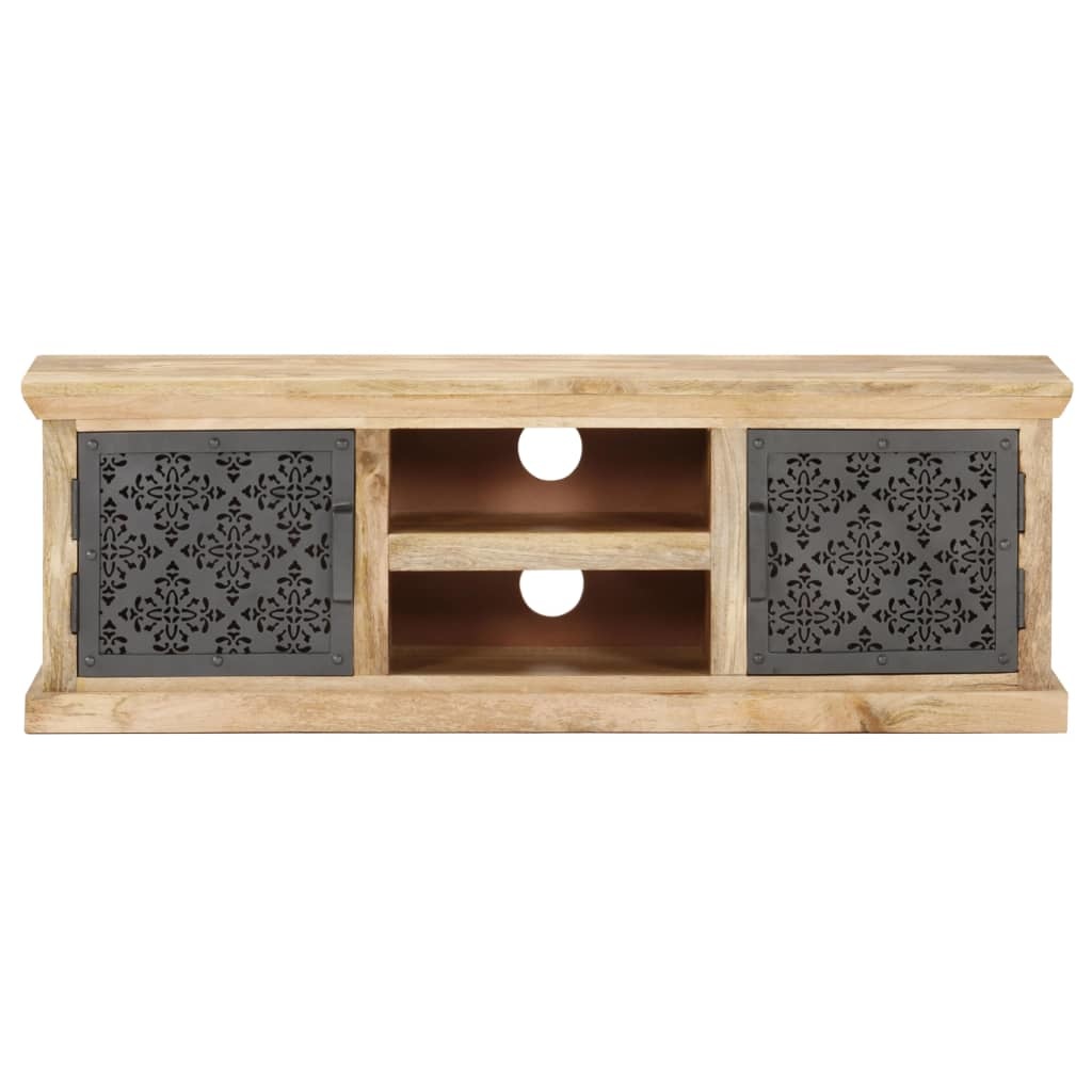 vidaXL Tv-meubel met stalen deuren 120x30x40 cm massief mangohout