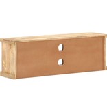 vidaXL Tv-meubel met stalen deuren 120x30x40 cm massief mangohout