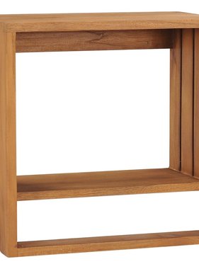 VidaXL Handdoekenrek wandmontage 35x20x35 cm massief teakhout