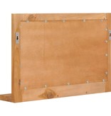 vidaXL Wandspiegel met schap 60x12x40 cm massief teakhout