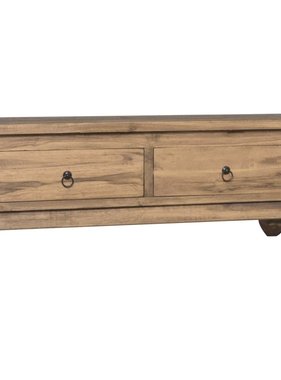 VidaXL Tv-meubel 110x35x40 cm massief teakhout