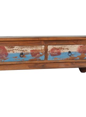 VidaXL Tv-meubel 110x35x40 cm massief teakhout