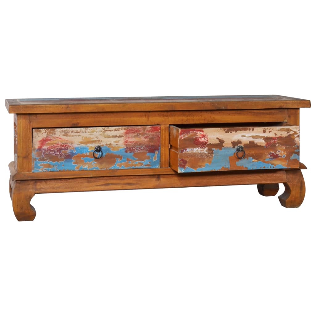 VidaXL Tv-meubel 110x35x40 cm massief teakhout