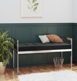 VidaXL Bankje 97 cm fluweel en roestvrij staal zwart