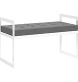 VidaXL Bankje 97 cm fluweel en roestvrij staal zwart