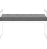 VidaXL Bankje 97 cm fluweel en roestvrij staal zwart