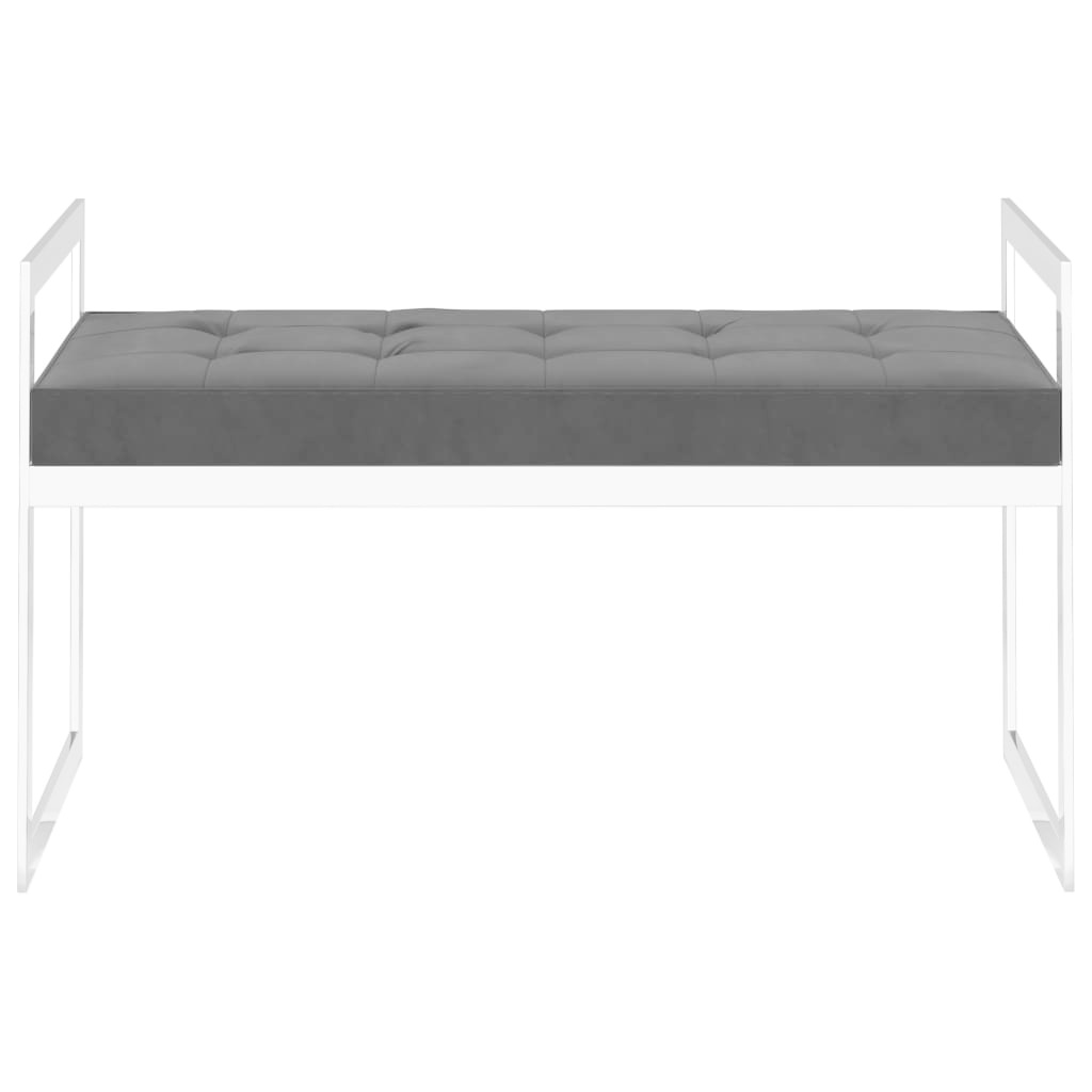 VidaXL Bankje 97 cm fluweel en roestvrij staal zwart