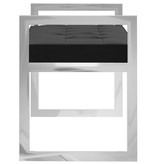 VidaXL Bankje 97 cm fluweel en roestvrij staal zwart