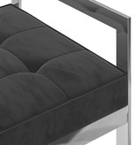 VidaXL Bankje 97 cm fluweel en roestvrij staal zwart