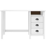 VidaXL Bureau Hill Range met 3 lades 120x50x74 cm massief grenenhout