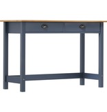 VidaXL Wandtafel Hill Range met 2 lades 110x45x74 cm grenenhout grijs