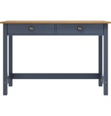 VidaXL Wandtafel Hill Range met 2 lades 110x45x74 cm grenenhout grijs