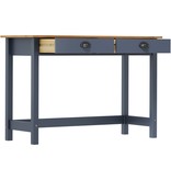 VidaXL Wandtafel Hill Range met 2 lades 110x45x74 cm grenenhout grijs