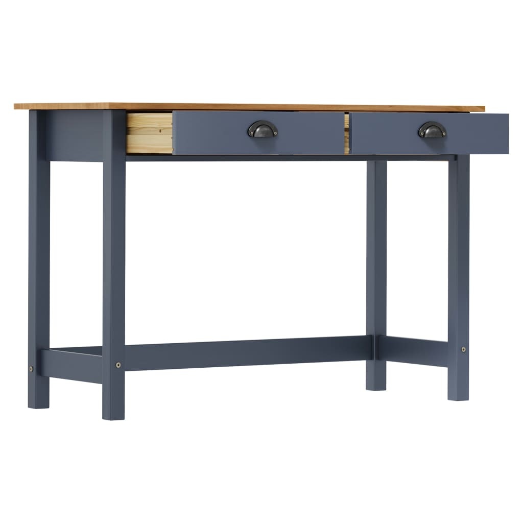 VidaXL Wandtafel Hill Range met 2 lades 110x45x74 cm grenenhout grijs