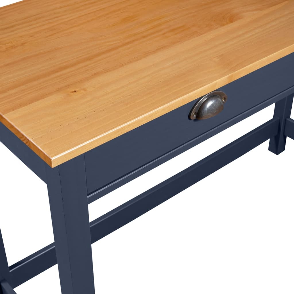 VidaXL Wandtafel Hill Range met 2 lades 110x45x74 cm grenenhout grijs