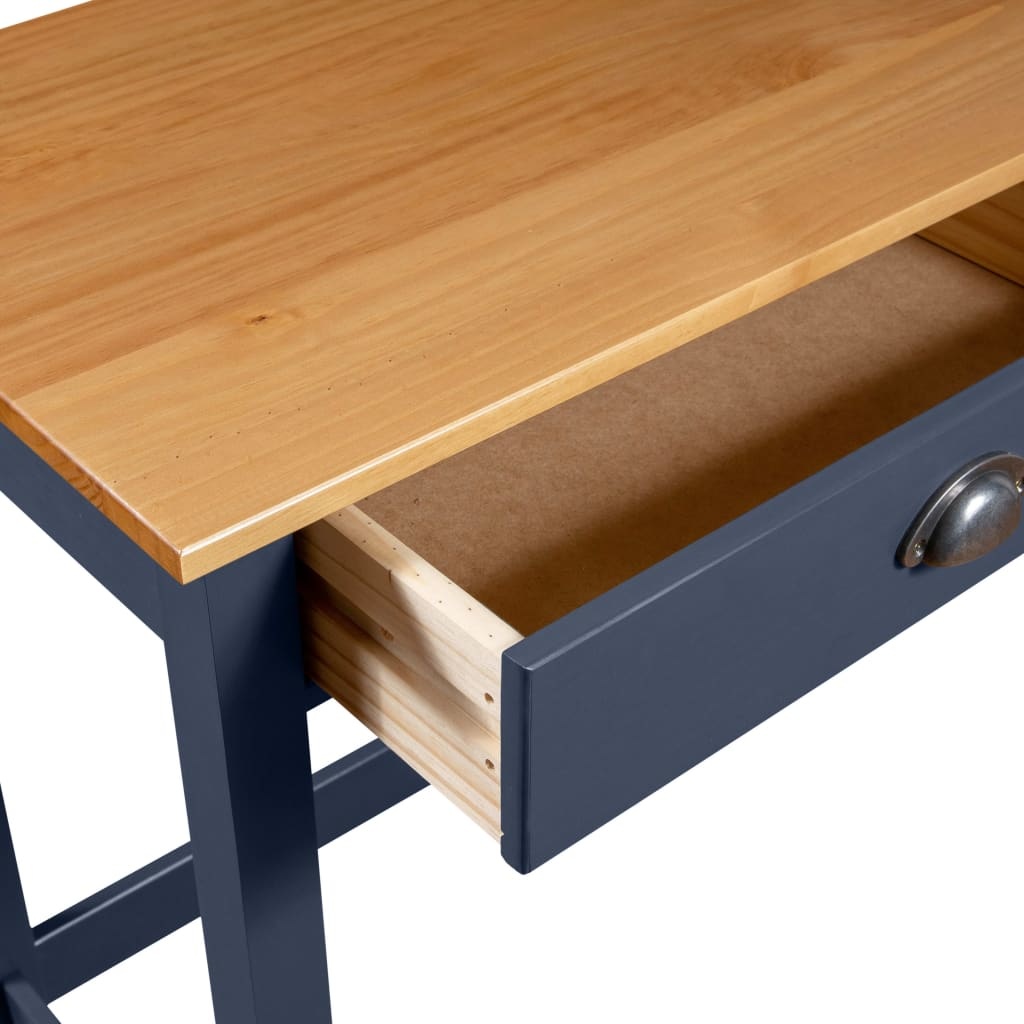 VidaXL Wandtafel Hill Range met 2 lades 110x45x74 cm grenenhout grijs
