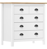 VidaXL Dressoir Hill Range 79x40x80 cm massief grenenhout wit