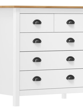 VidaXL Dressoir Hill Range 79x40x80 cm massief grenenhout wit
