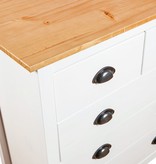 VidaXL Dressoir Hill Range 79x40x80 cm massief grenenhout wit