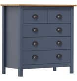 VidaXL Dressoir Hill Range 79x40x80 cm massief grenenhout grijs