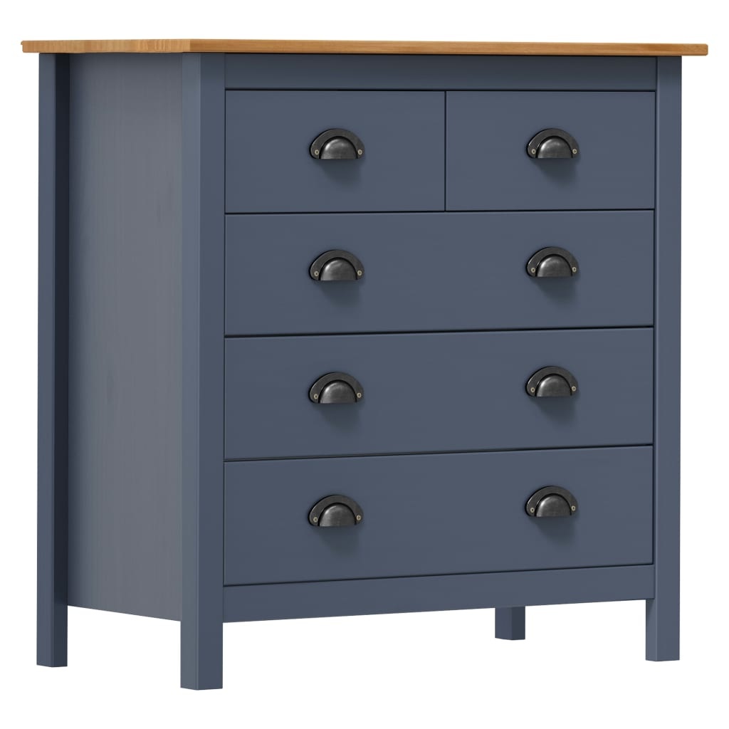 VidaXL Dressoir Hill Range 79x40x80 cm massief grenenhout grijs
